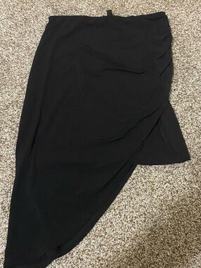 GUESS Black Asymmetrical Wrap Skirt